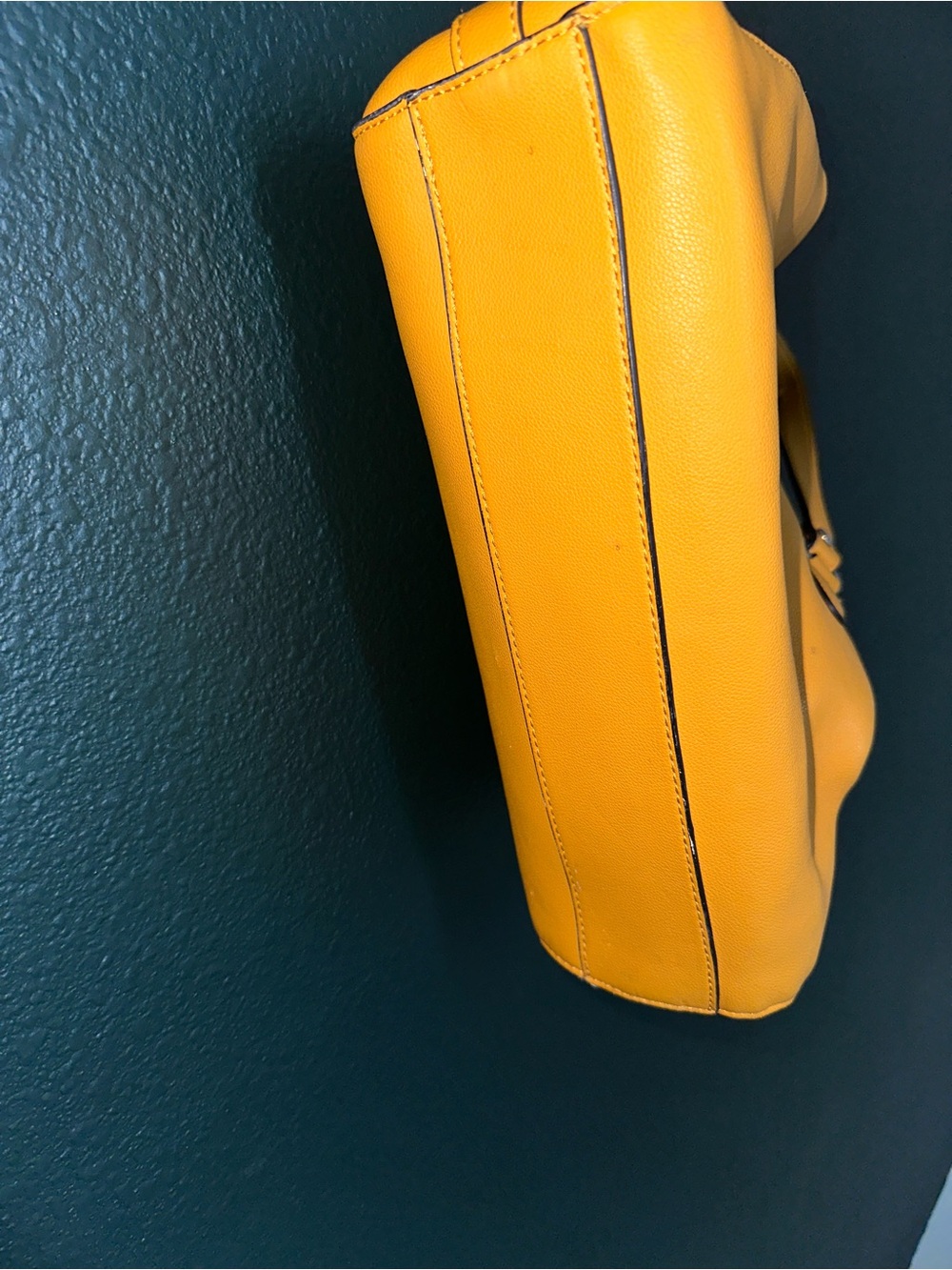 GUESS Yellow Mini Structured Handbag - Picture 3 of 5